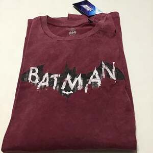 DC Batman Adventure Awaits Graphic T-Shirt XXL Maroon Gotham City NWT